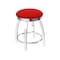 Holland Bar Stool Co 18" Swivel Vanity Stool, Chrome Finish, Canter Red Seat 80218CH011 - alternate 1